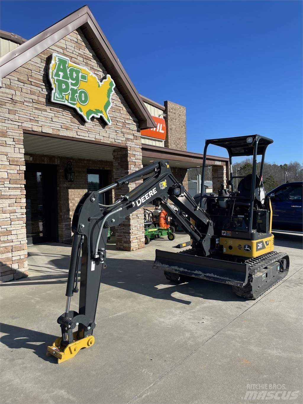 John Deere 26 P ミニ油圧ショベル 7t以下（ミニユンボ・ミニディガー）