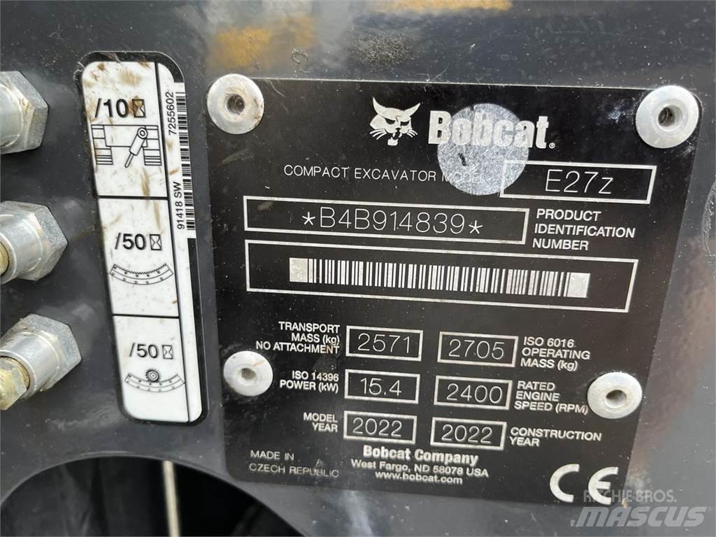 Bobcat E 27z ミニ油圧ショベル 7t以下（ミニユンボ・ミニディガー）