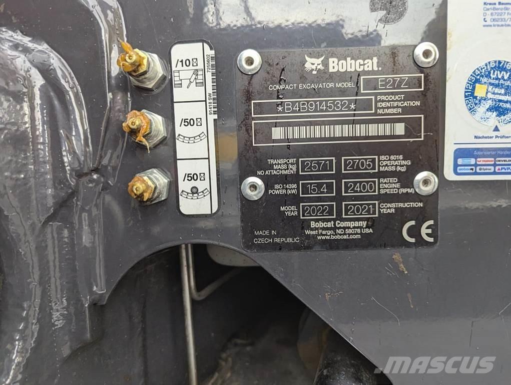 Bobcat E 27z ミニ油圧ショベル 7t以下（ミニユンボ・ミニディガー）