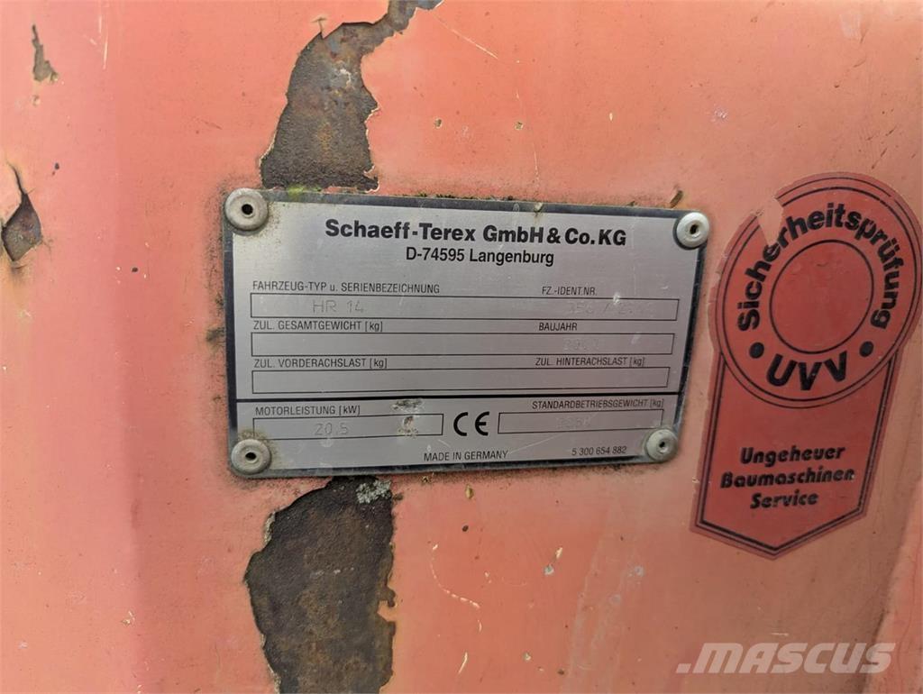 Terex HR 14 ミニ油圧ショベル 7t以下（ミニユンボ・ミニディガー）