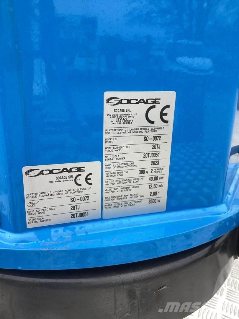 Socage 20TJ-Speed トラック高所作業車