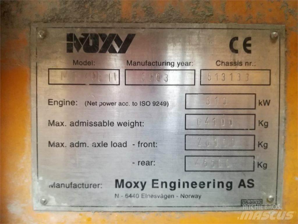 Moxy MT 40B アーティキュレート式ダンプトラック