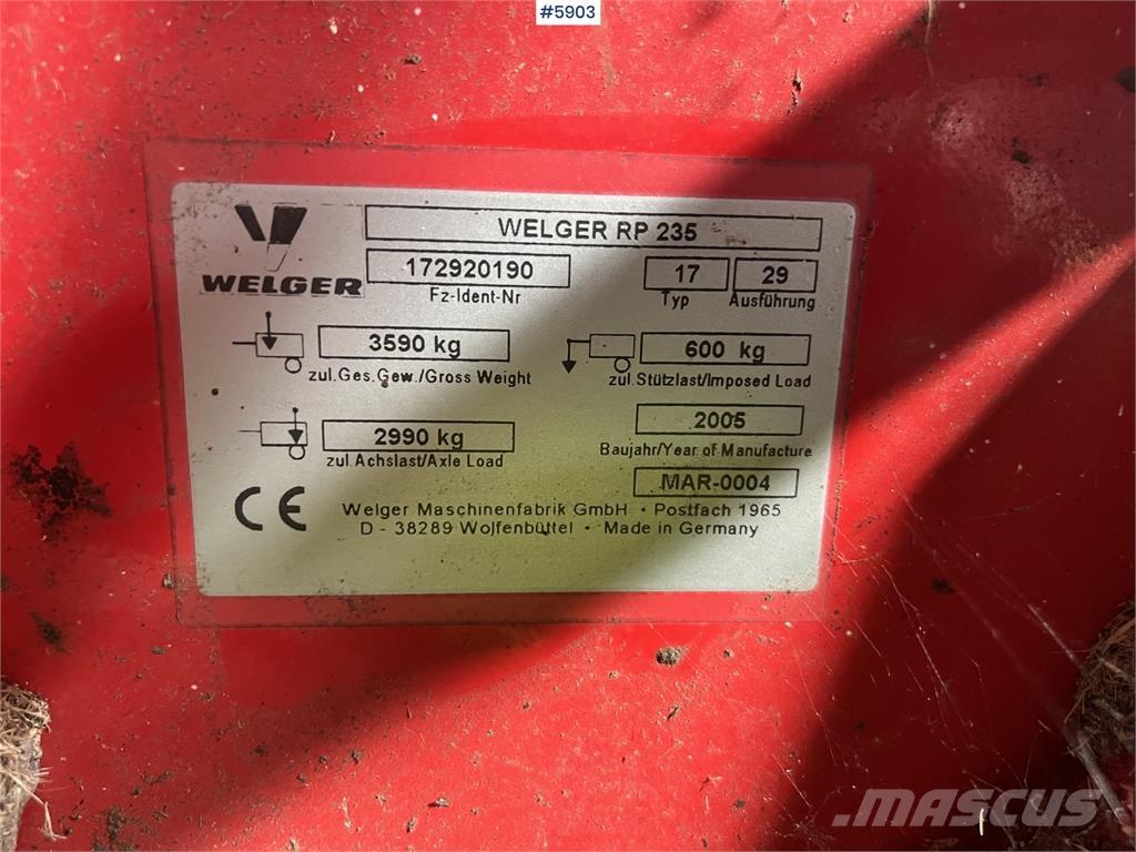 Welger RP 235 その他収穫設備