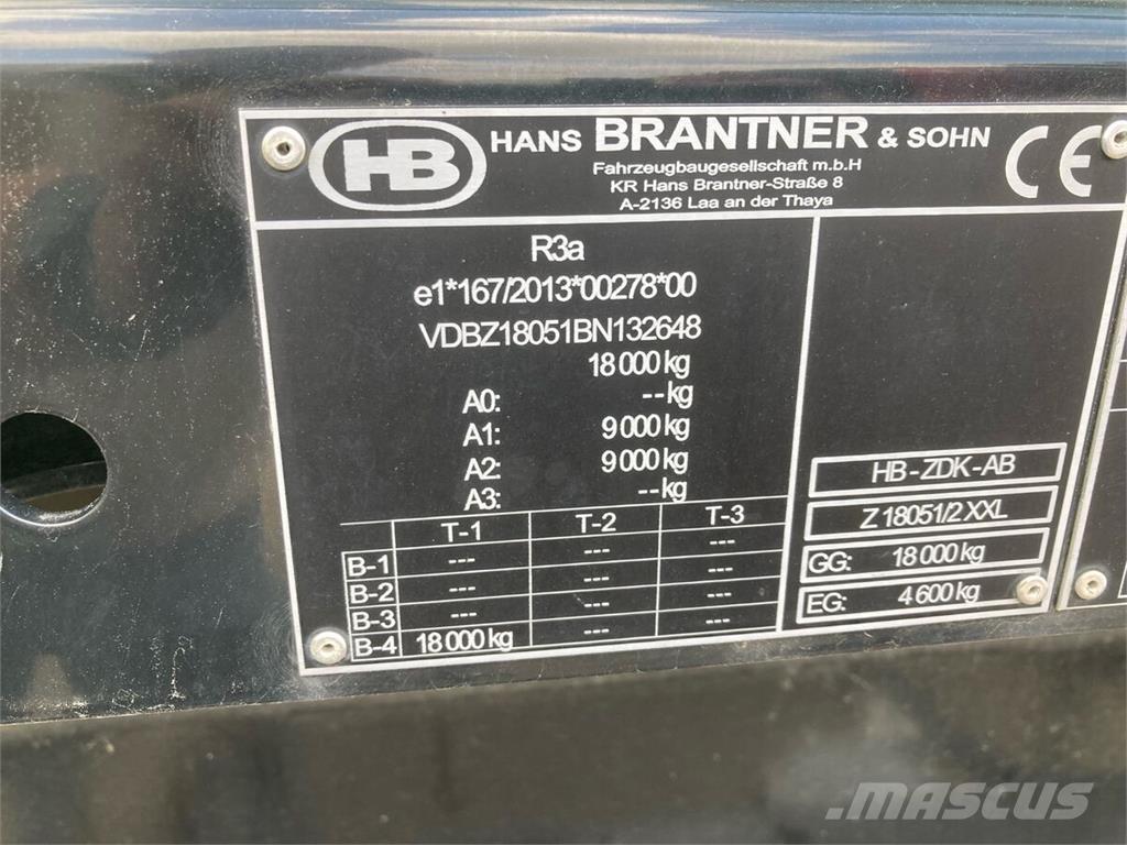 Brantner Z18051/2X ダンプトレーラー