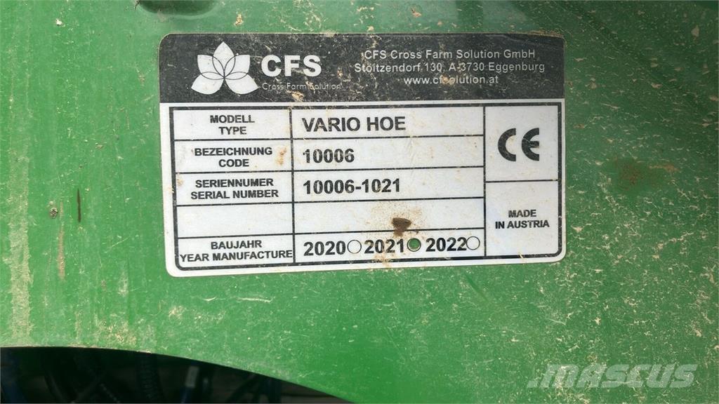  CFS Vario Hoe その他種蒔き機械とアクセサリー・アタッチメント