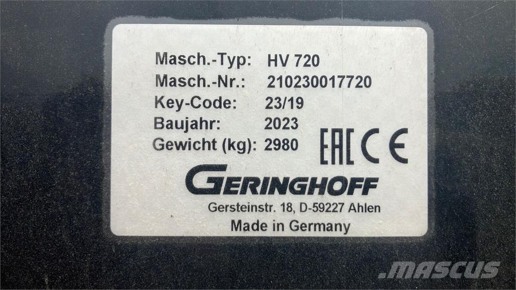 Geringhoff HV 720 コンバインハーベスターアクセサリー・アタッチメント