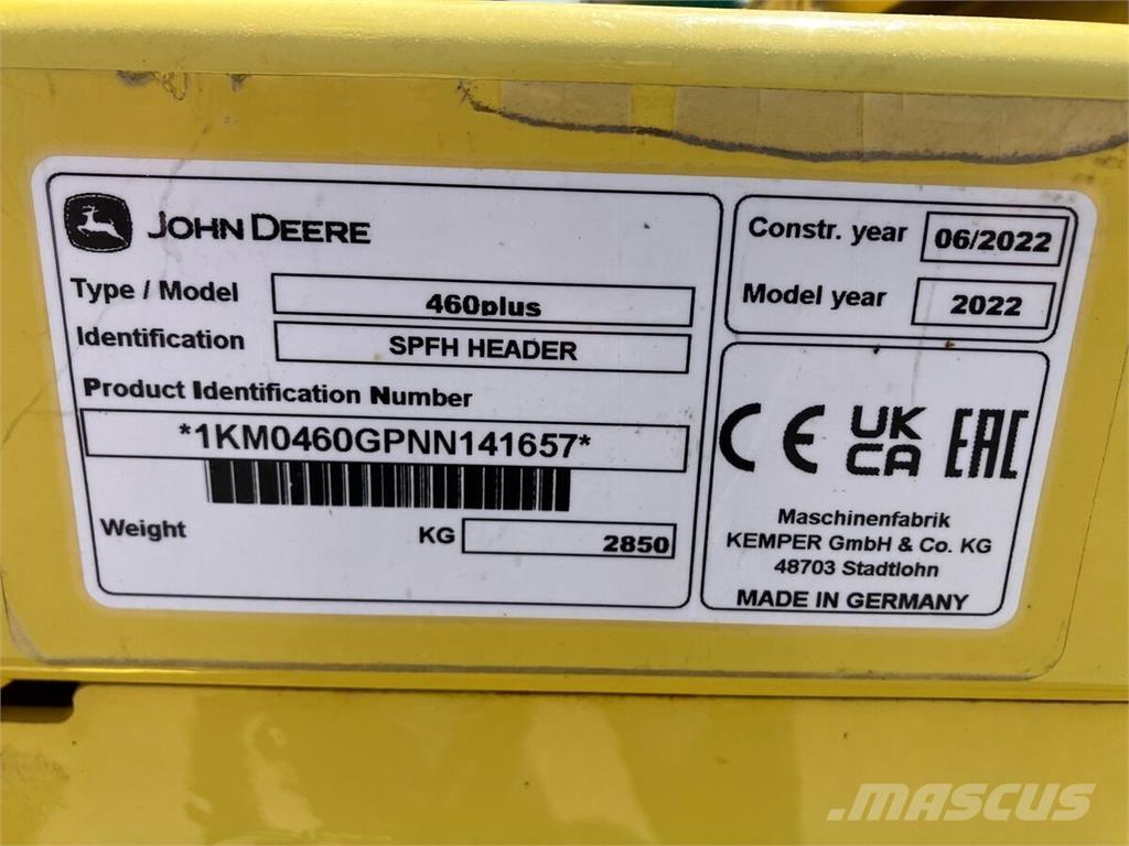 John Deere 460 Plus コンバインハーベスターアクセサリー・アタッチメント