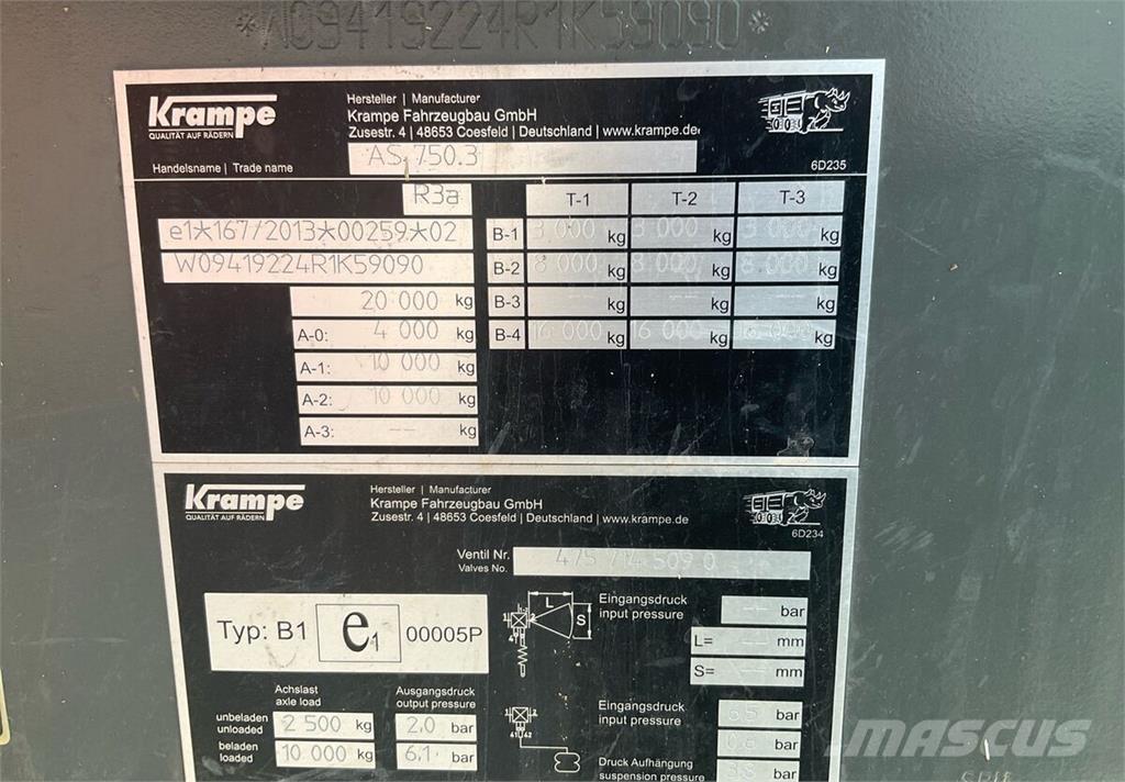 Krampe AS 750 その他トレーラー