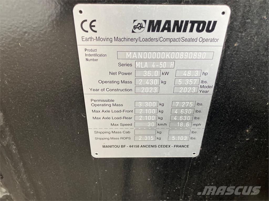 Manitou MLA 4-50 フロントローダーとディガー