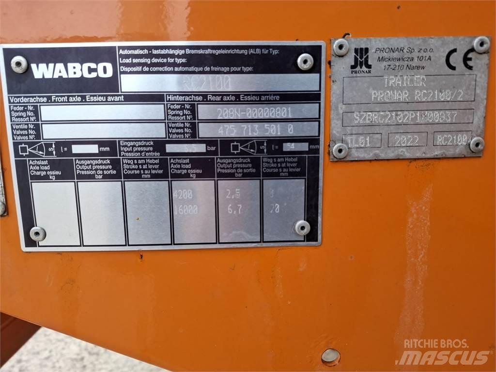 Pronar RC 2100 - 2 その他トレーラー