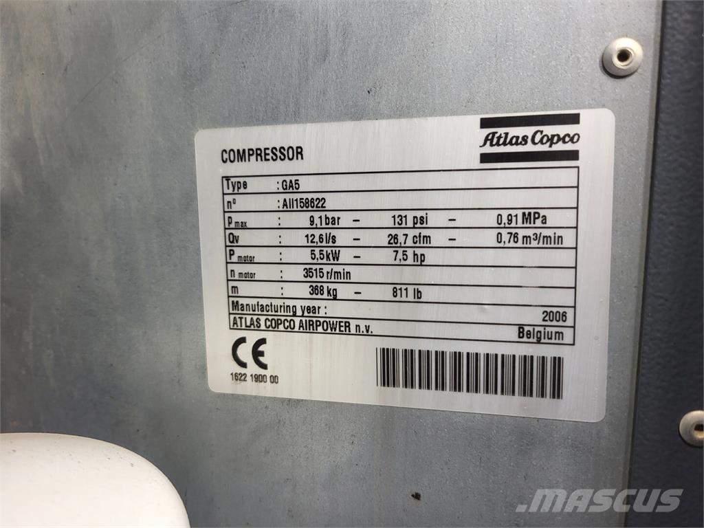 Atlas Copco GA5 コンプレッサー