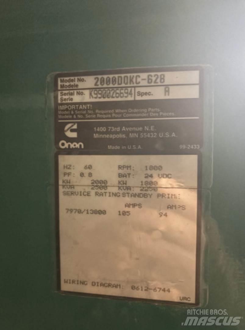 Cummins 2000DQKC-628 ディーゼル発電機