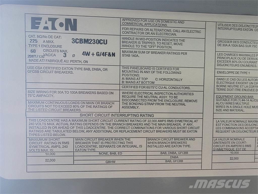 Eaton 3CBM230CU 建設機械 -　その他