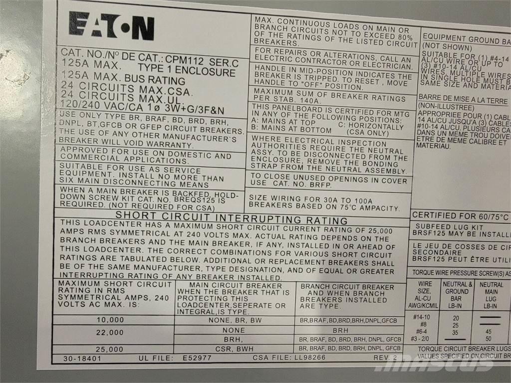 Eaton PM112 建設機械 -　その他