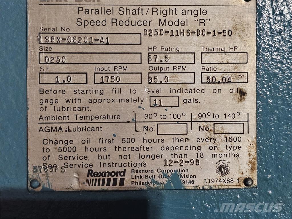 Link-Belt D250 建設機械 -　その他
