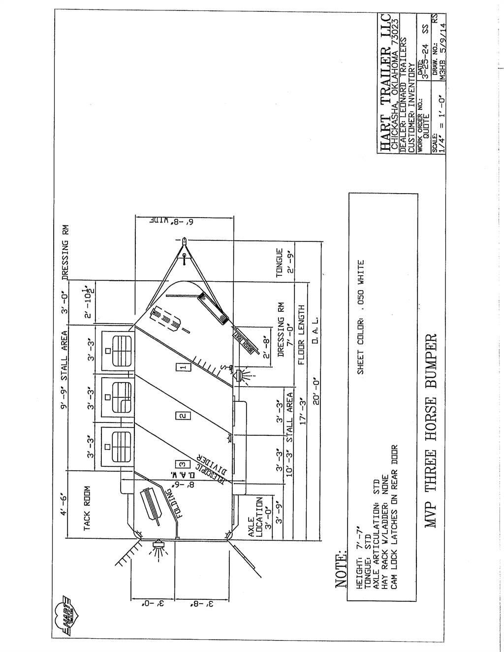 HART MVP M3HB 家畜輸送用トレーラー