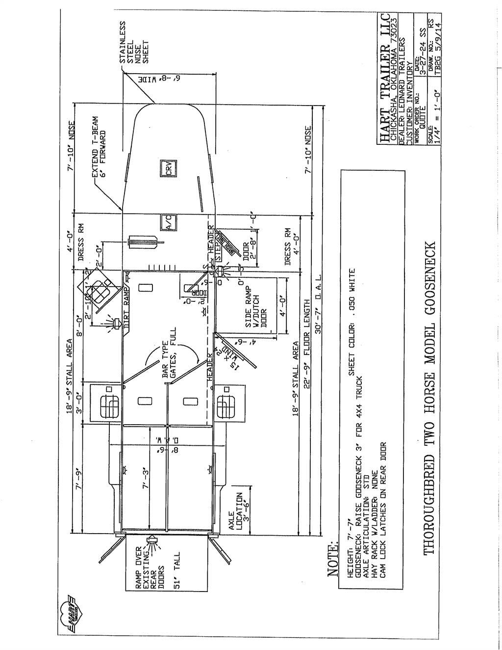HART T2+1HG 家畜輸送用セミトレーラー