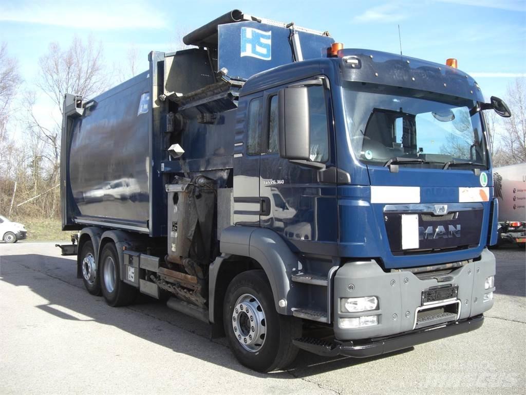 MAN 26360FNLL / RECHTSGEST. 塵芥車、パッカー車