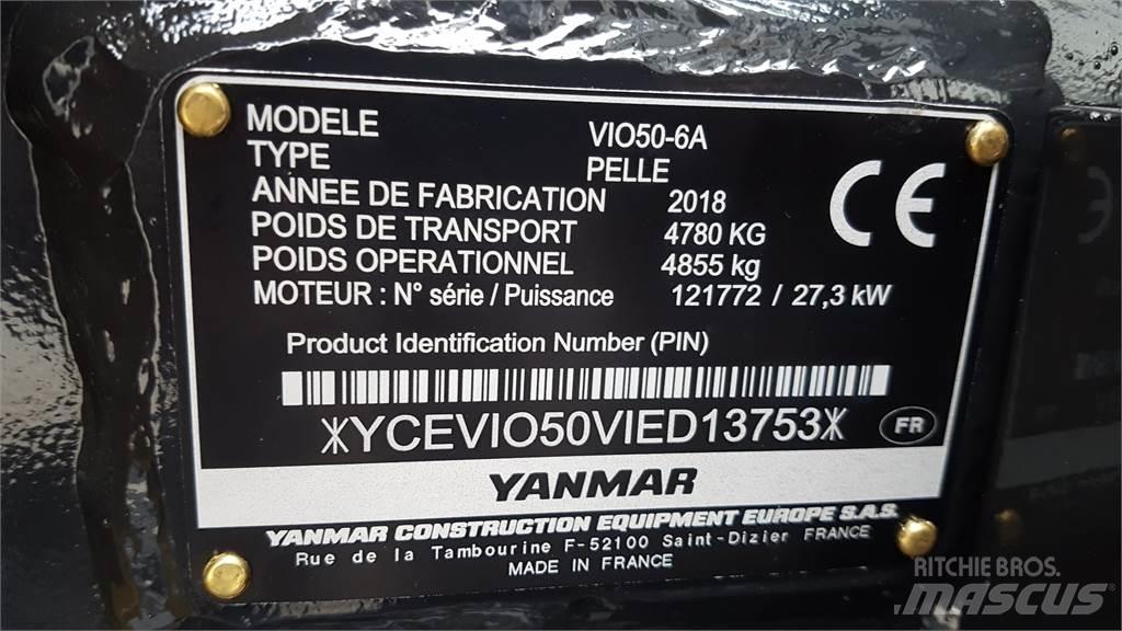 Yanmar ViO50-6 ミニ油圧ショベル 7t以下（ミニユンボ・ミニディガー）