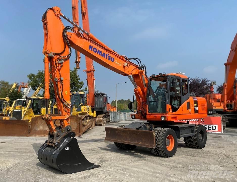 Komatsu PW180-7EO ホイール式油圧ショベル（パワーショベル・ユンボ・バックホー）