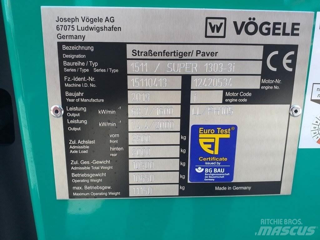 Vögele Super 1303-3i アスファルトフィニッシャ