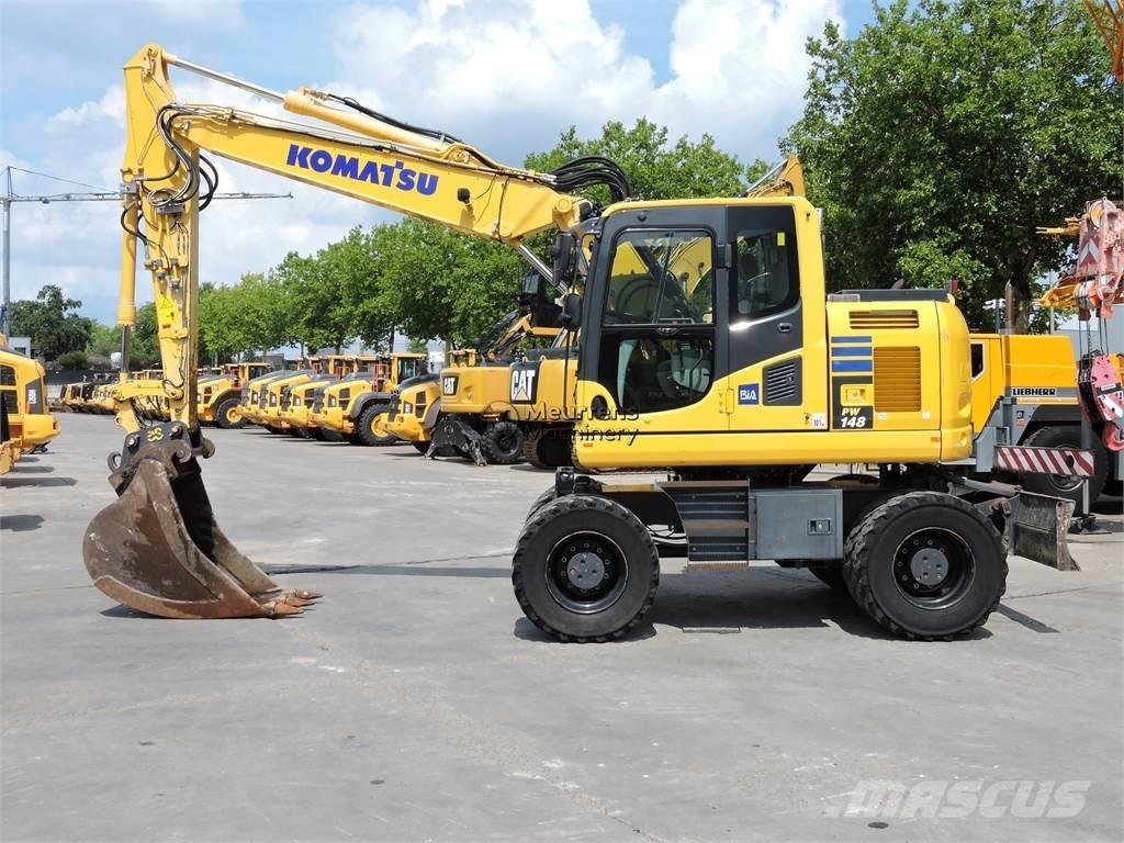 Komatsu PW148 ホイール式油圧ショベル（パワーショベル・ユンボ・バックホー）