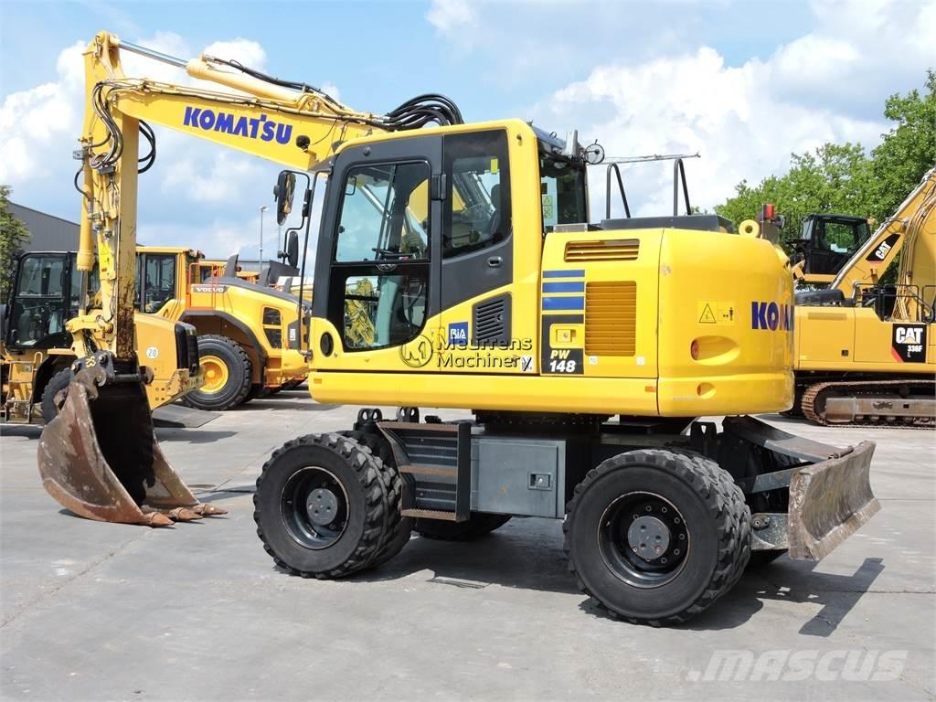 Komatsu PW148 ホイール式油圧ショベル（パワーショベル・ユンボ・バックホー）
