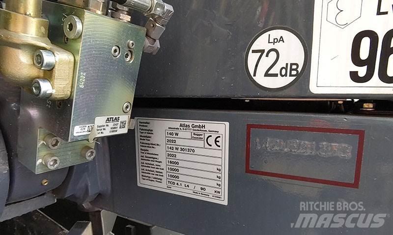 Atlas 140 W ホイール式油圧ショベル（パワーショベル・ユンボ・バックホー）