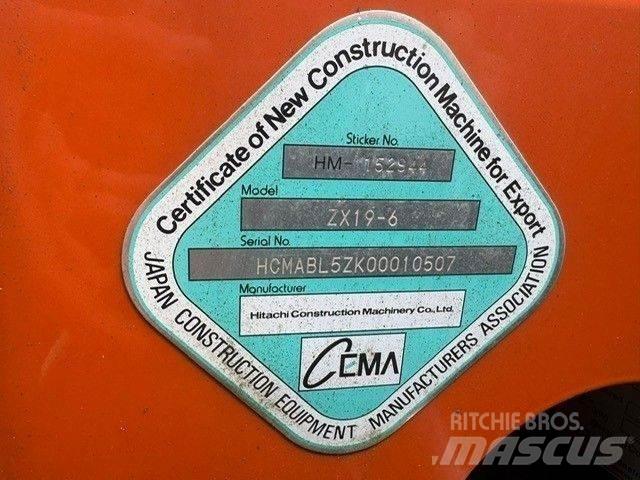 Hitachi ZX 19-6CR ミニ油圧ショベル 7t以下（ミニユンボ・ミニディガー）
