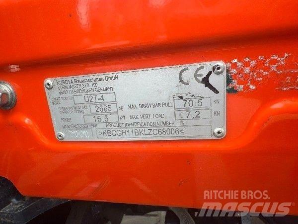 Kubota U 27-4 ミニ油圧ショベル 7t以下（ミニユンボ・ミニディガー）