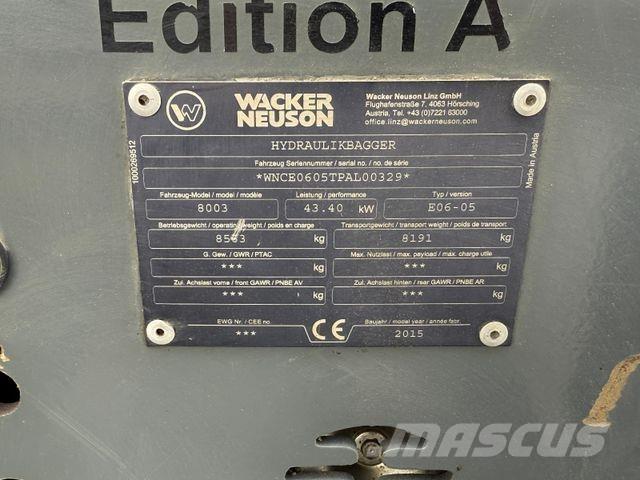 Wacker 8003 ミニ油圧ショベル 7t以下（ミニユンボ・ミニディガー）