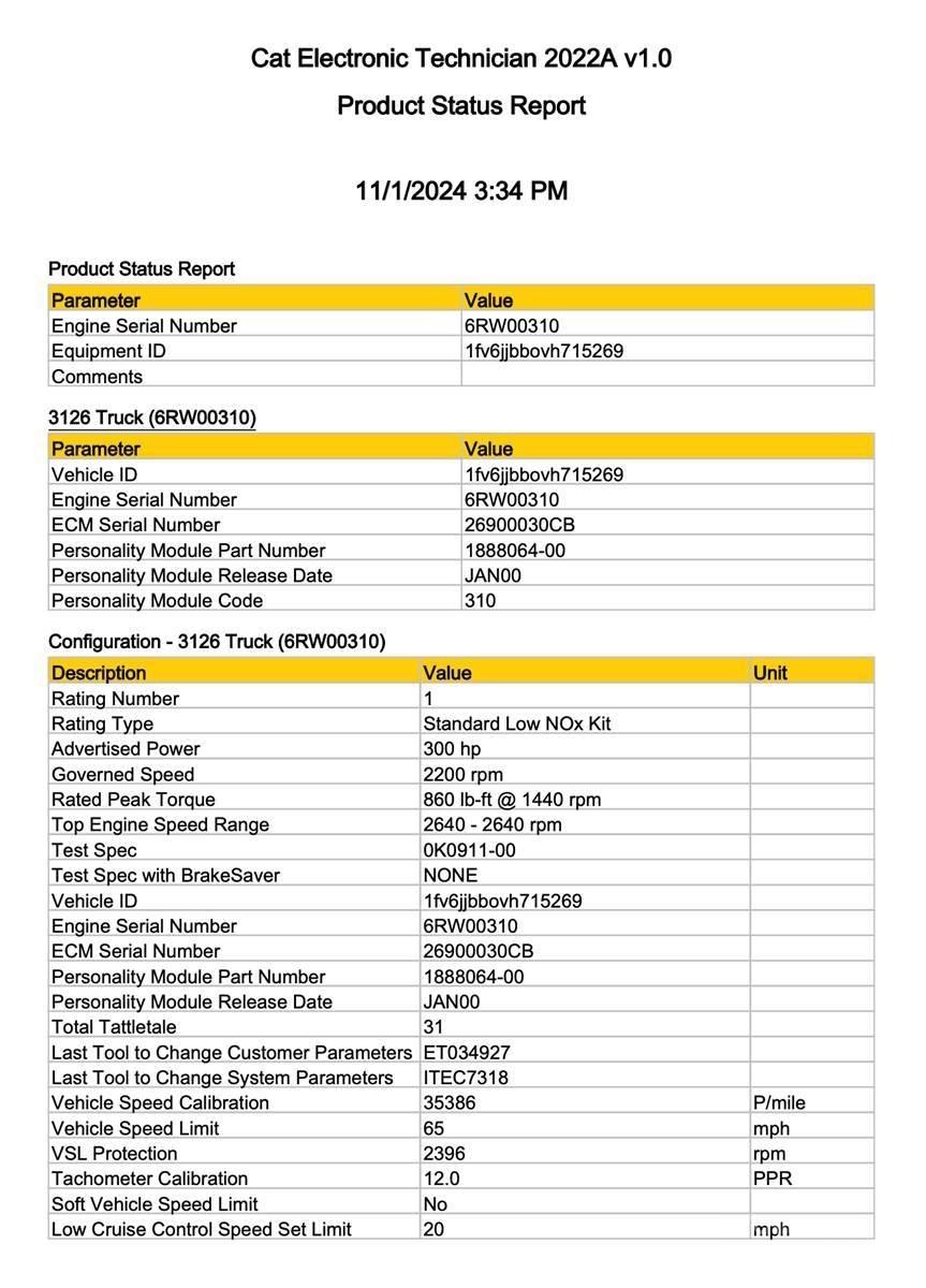 CAT 3126 電子機器