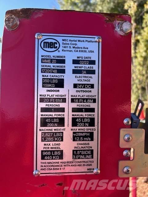 MEC 20 中古 - マストクライミング作業用プラットフォーム
