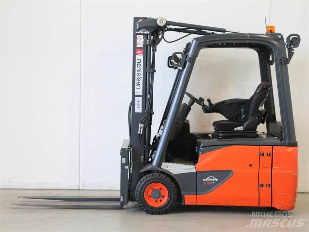 Linde E16/386-02 EVO バッテリーフォークリフト