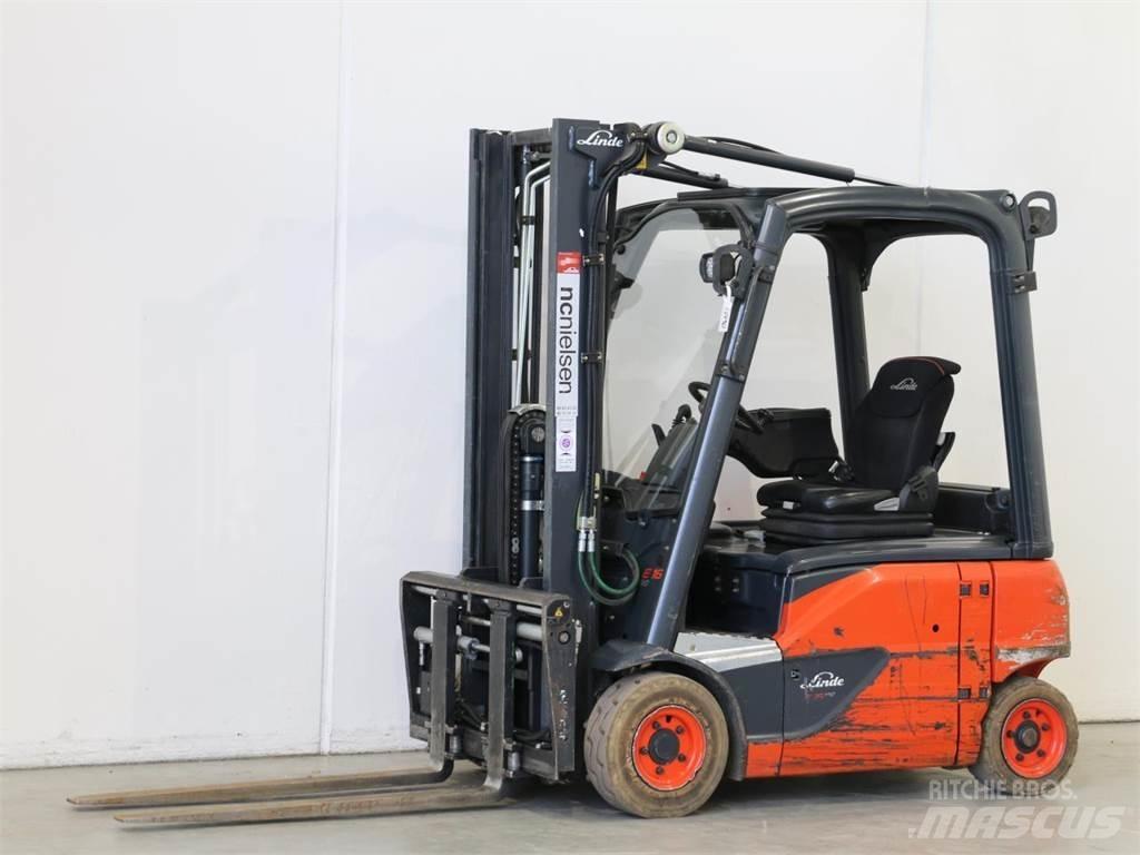 Linde E16P/386-02 バッテリーフォークリフト