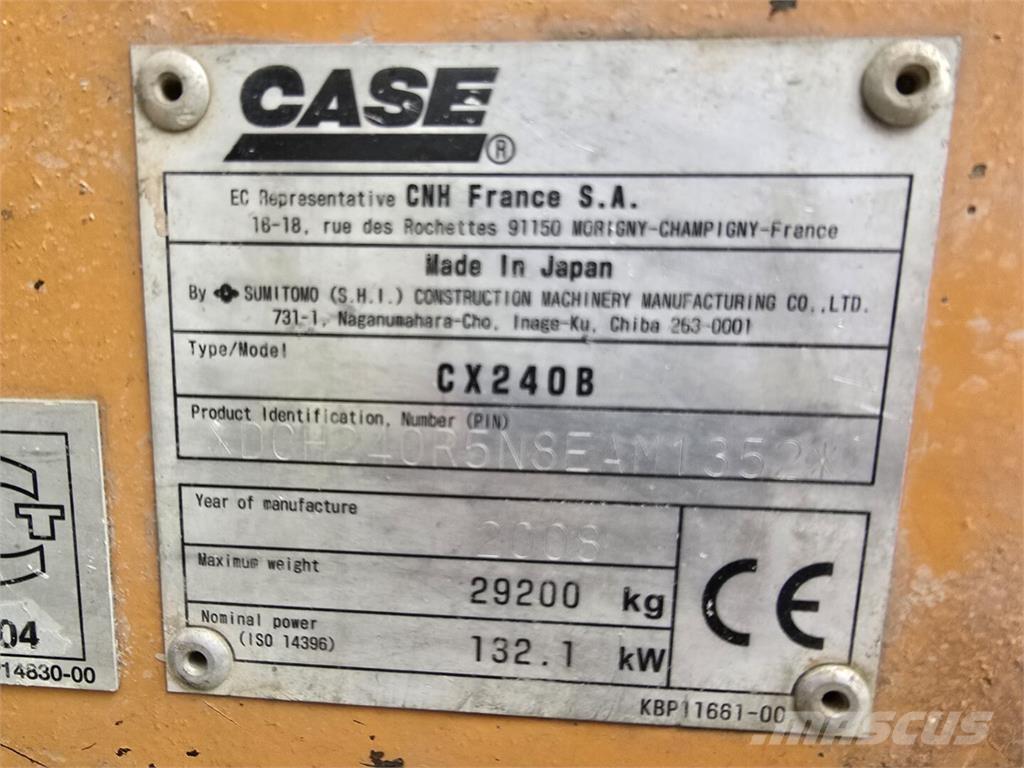 CASE CX 240 B 大型油圧ショベル12t以上（パワーショベル・ユンボ）