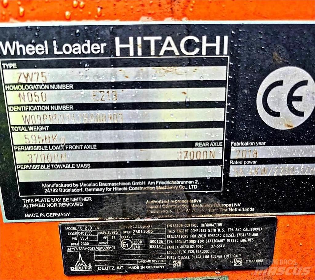 Hitachi ZW75 ミニローダー
