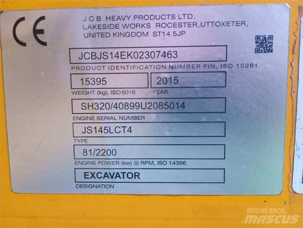 JCB JS 145 大型油圧ショベル12t以上（パワーショベル・ユンボ）