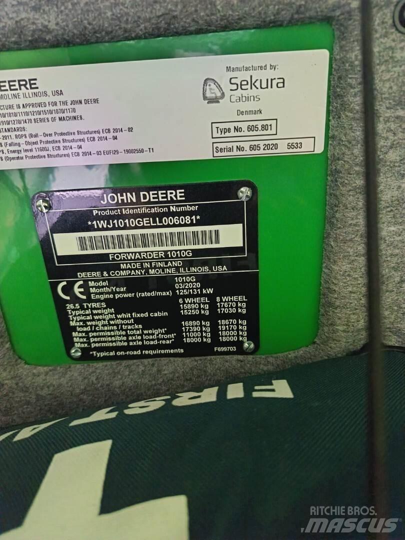 John Deere 1010G フォワーダー