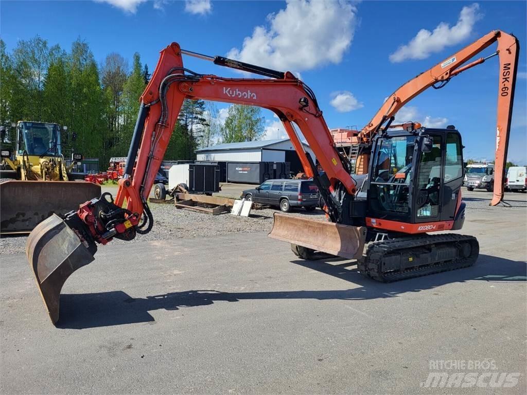 Kubota KX 080-4 中型油圧ショベル 7ｔ-12ｔ（ユンボ・パワーショベル・バックホー）