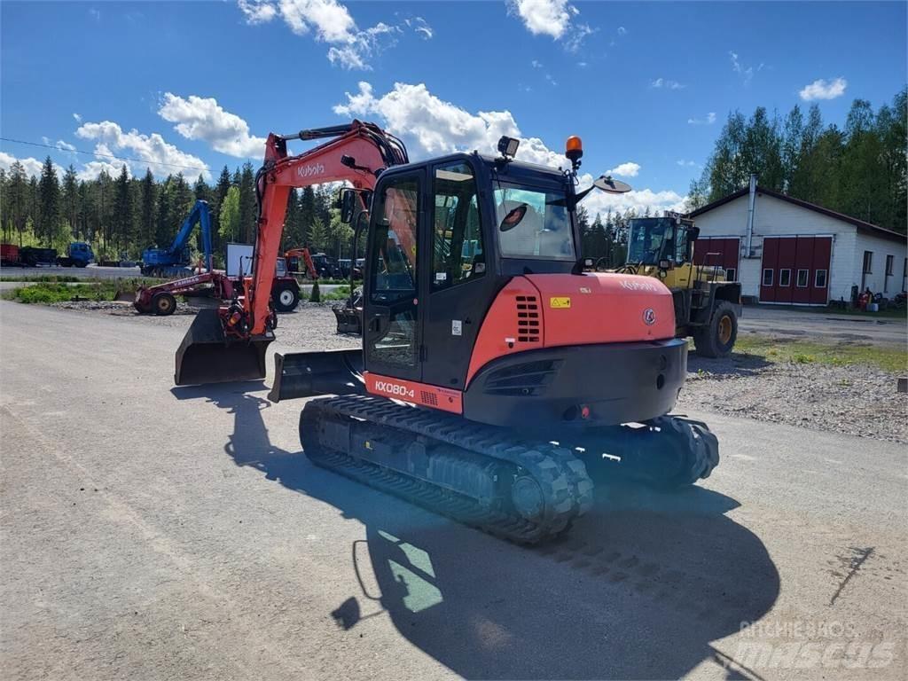 Kubota KX 080-4 中型油圧ショベル 7ｔ-12ｔ（ユンボ・パワーショベル・バックホー）