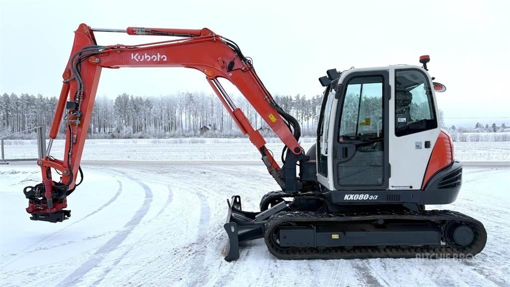 Kubota KX080-3 中型油圧ショベル 7ｔ-12ｔ（ユンボ・パワーショベル・バックホー）