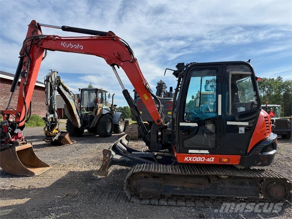 Kubota KX080-4 中型油圧ショベル 7ｔ-12ｔ（ユンボ・パワーショベル・バックホー）