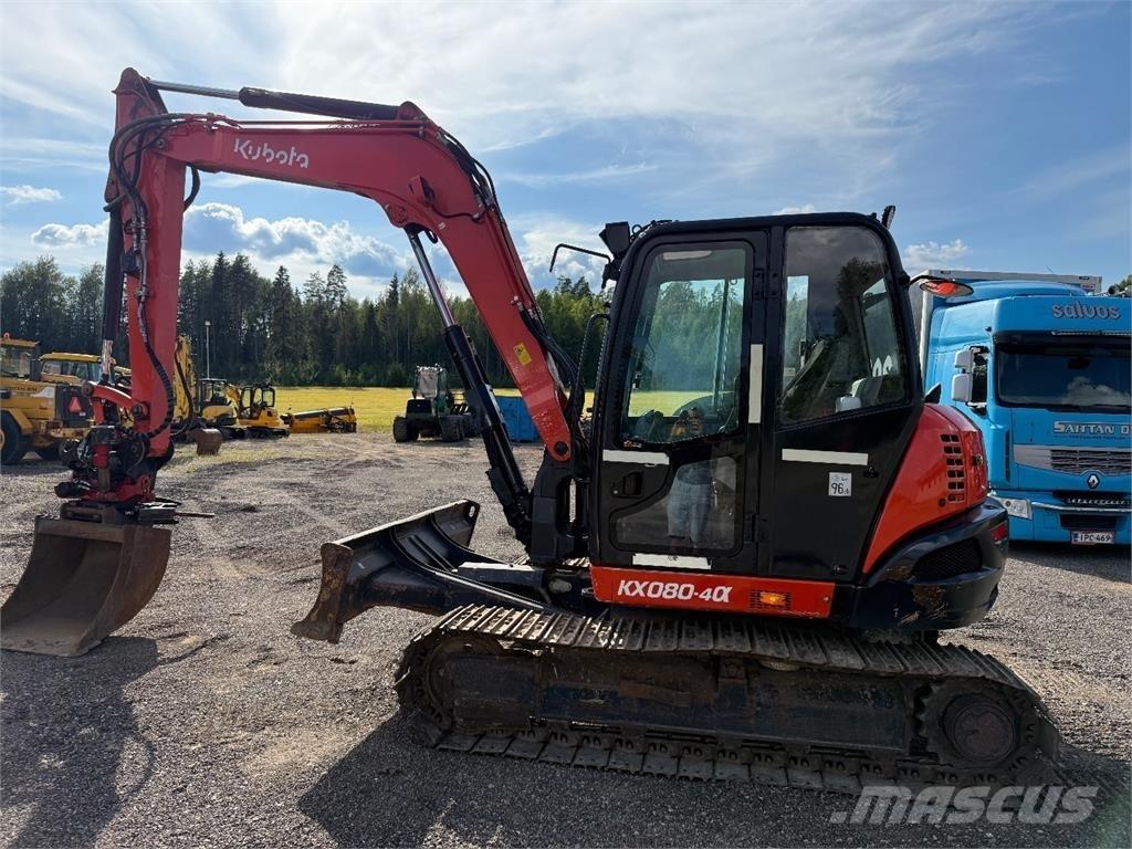 Kubota KX080-4 中型油圧ショベル 7ｔ-12ｔ（ユンボ・パワーショベル・バックホー）