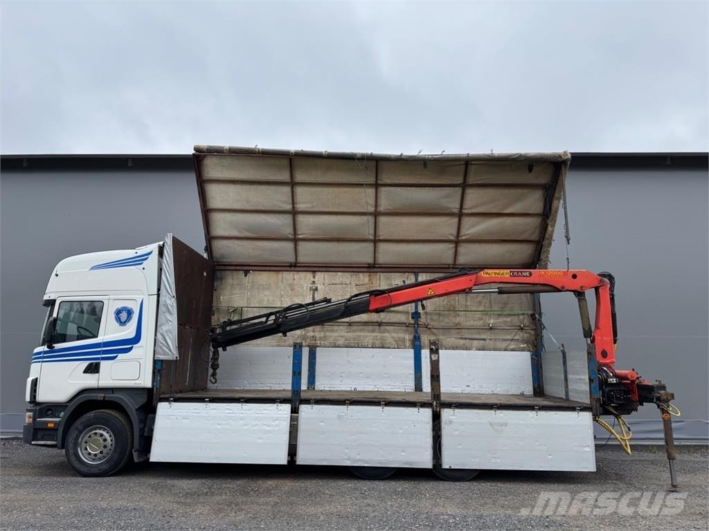 Scania 144G 6x2 クレーントラック、ユニック車