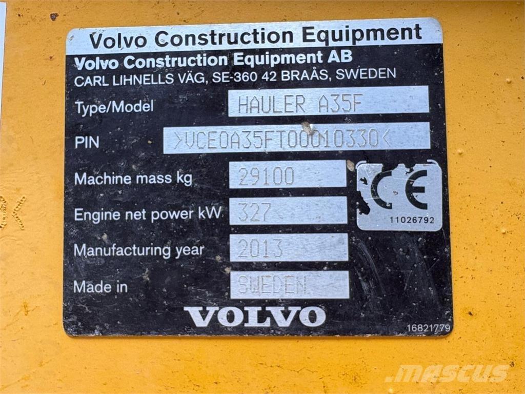 Volvo A 35 F アーティキュレート式ダンプトラック