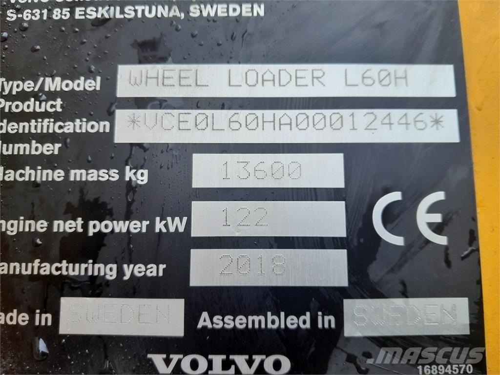 Volvo L60H ホイールローダー・タイヤショベル