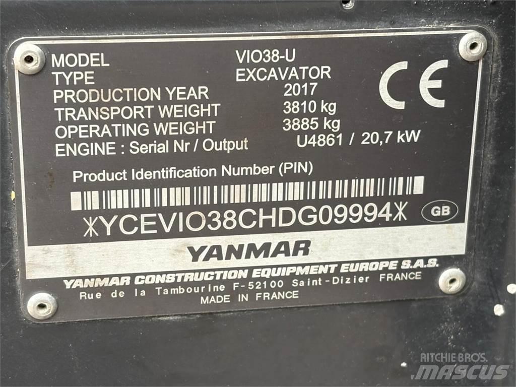 Yanmar VIO 38-U ミニ油圧ショベル 7t以下（ミニユンボ・ミニディガー）