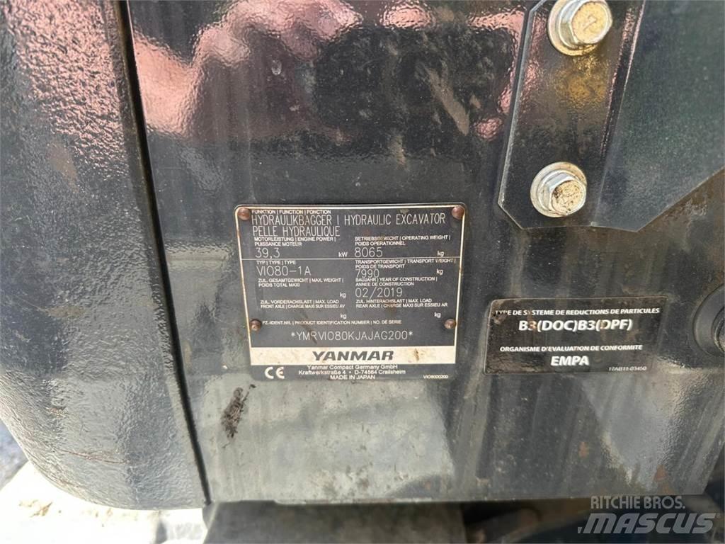Yanmar Vio 80-1A 中型油圧ショベル 7ｔ-12ｔ（ユンボ・パワーショベル・バックホー）