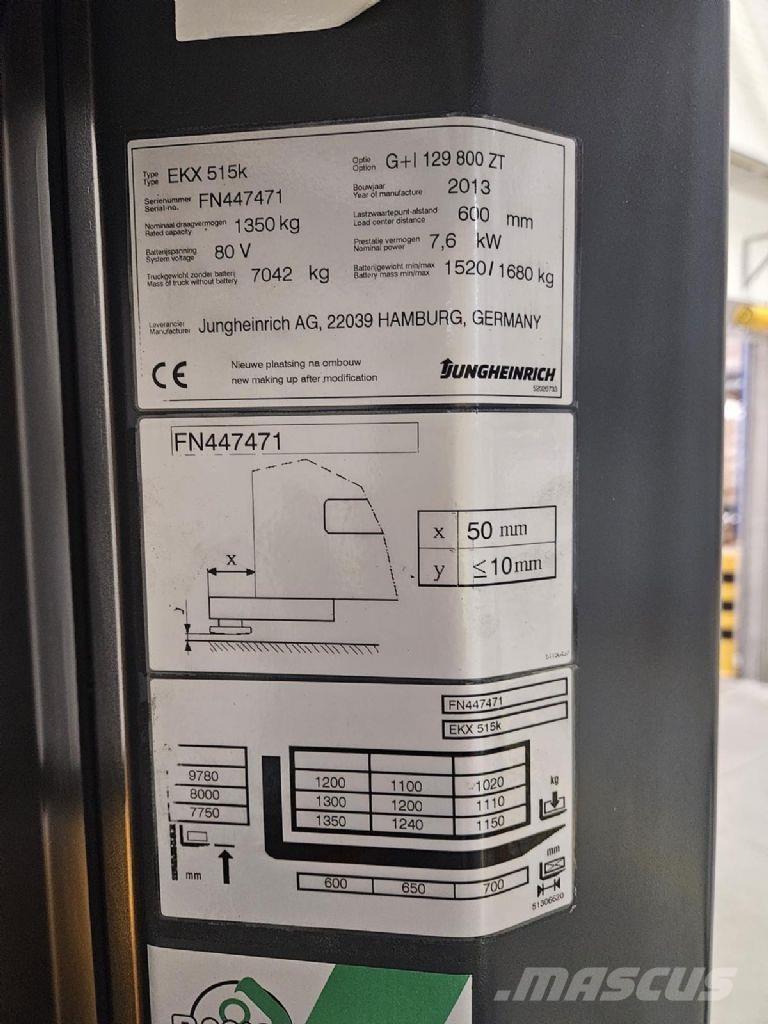 Jungheinrich EKX 515k 高型オーダーピッカー